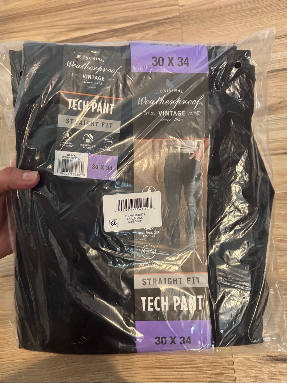 Weatherproof Vintage Tech Pant Black 30x34